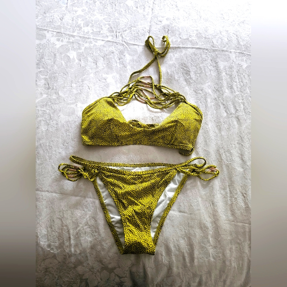 Yellow and Black Bikini Set Victoria's Secret